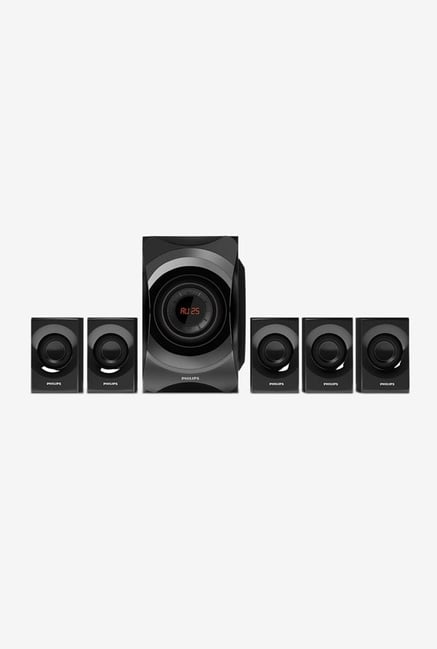 Philips Audio SPA8000B/94 5.1 Channel 120W Multimedia Speaker System with Bluetooth (Black)