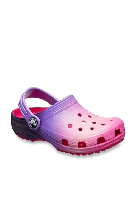 pink ombre crocs