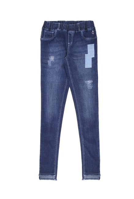 Gini & Jony Kids Blue Distressed Jeggings