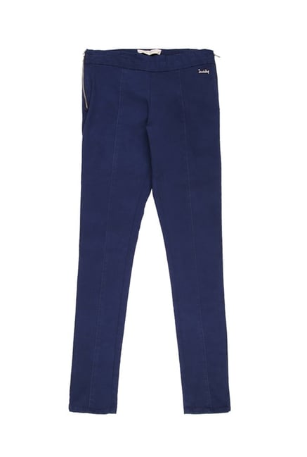 Gini & Jony Kids Navy Solid Trousers