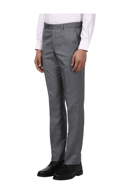 Buy Park Avenue Fawn Slim Fit Pleated Trousers for Men's Online @ Tata CLiQ