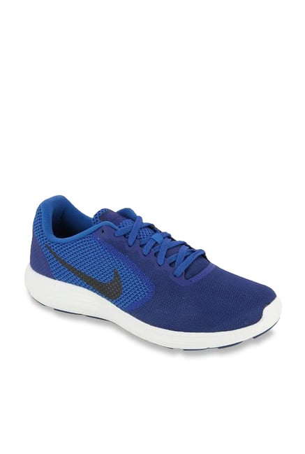 nike revolution 3 blue running shoes