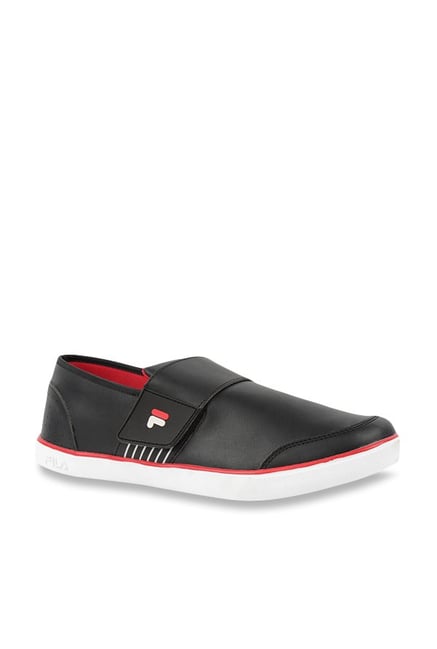 fila black slip ons