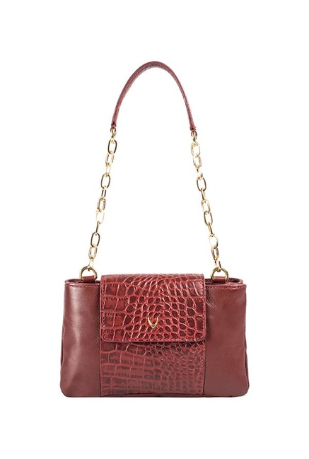 Buy Hidesign Aquarius 01 Brick Red & Brown Textured Shoulder Bag