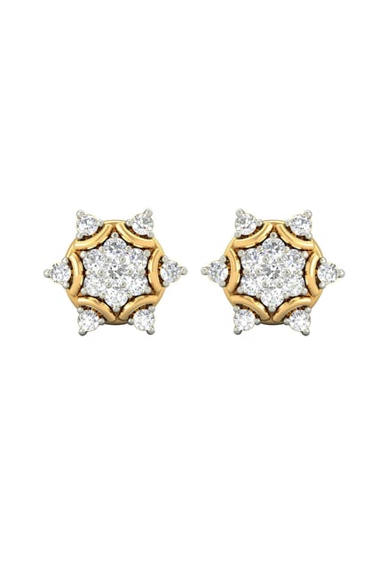 PC Jeweller Mireille 18 kt Gold & Diamond Earrings