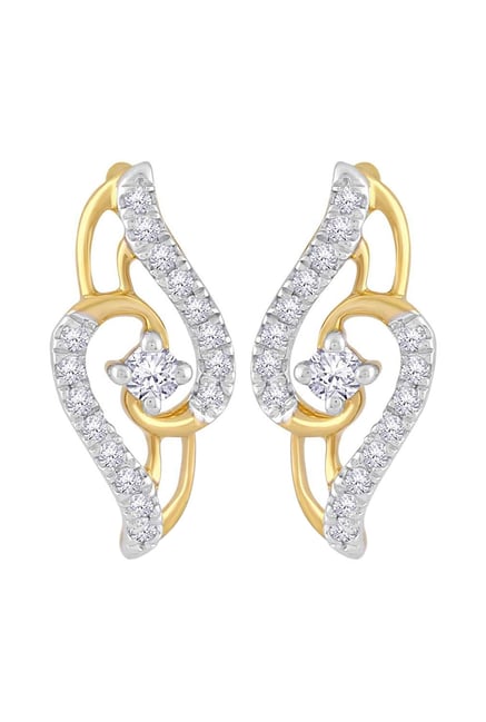 Buy Malabar Gold And Diamonds 18 Kt Gold Diamond Earrings Online At Best Prices Tata Cliq