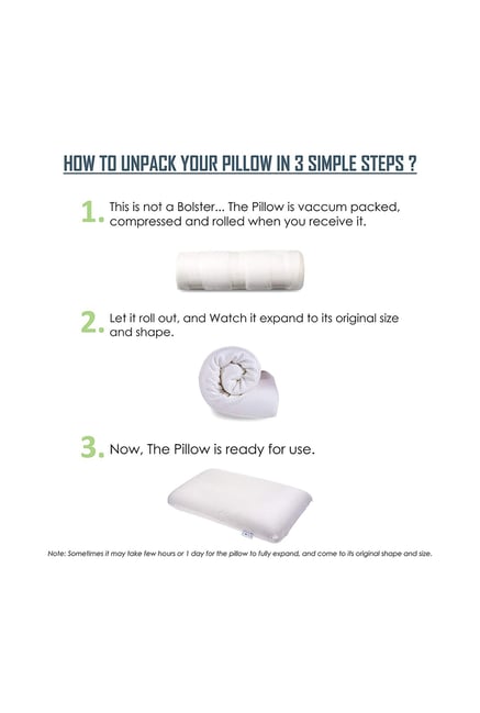 Buy The White Willow White Stitched Memory Foam Pillow Online At