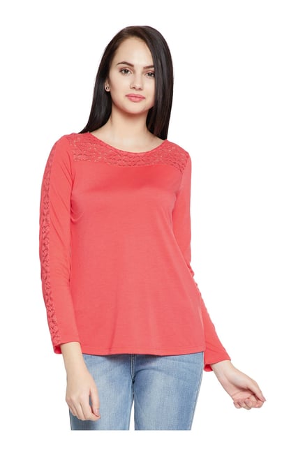 MADAME Coral Full Sleeves Top