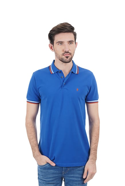 Fcuk French Connection Blue Polo T-Shirt