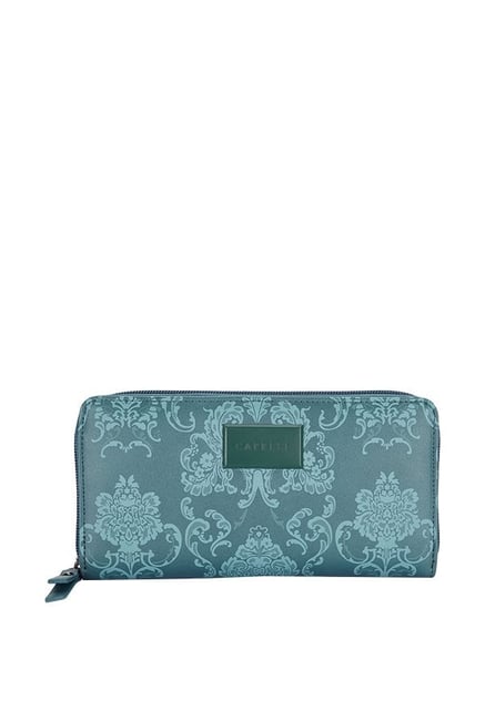 Buy Caprese Kashmir Turquoise Printed Wallet For Women At Best