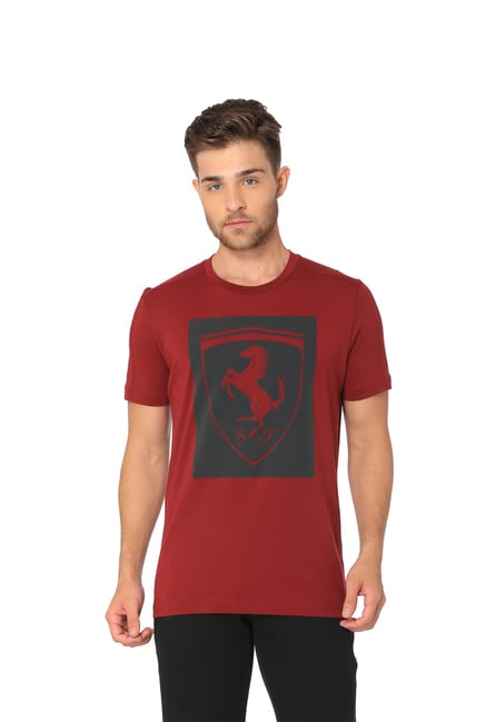 maroon puma shirt