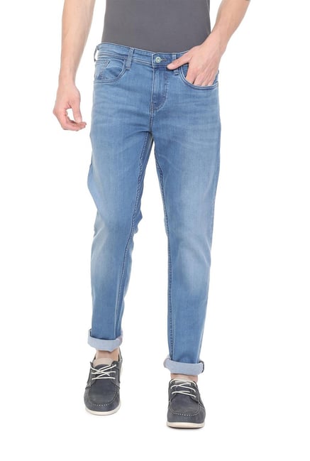 Allen Solly Blue Lightly Washed Mid Rise Jeans