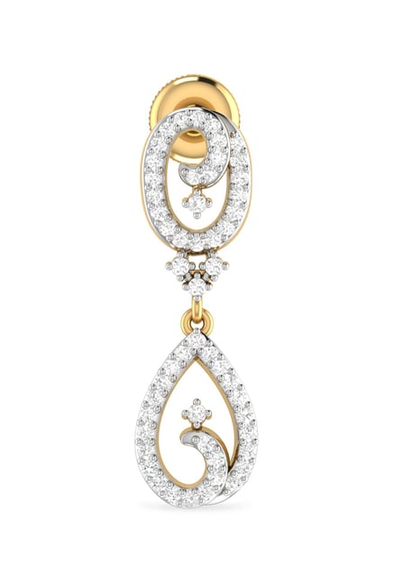 diamond earrings pc jeweller