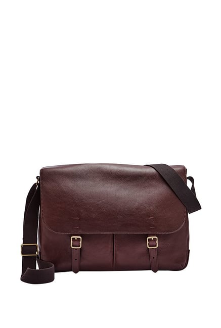 fossil leather laptop bag