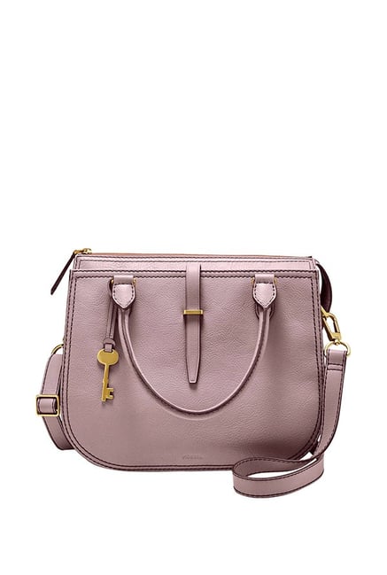 Fossil Ryder Pink Solid Leather Handbag