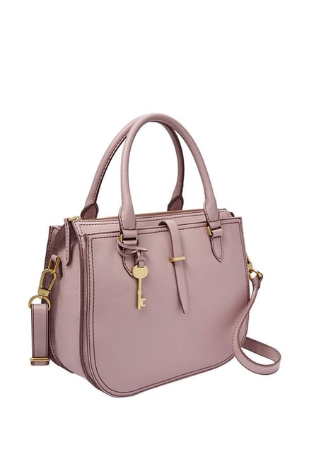 Fossil Ryder Pink Solid Leather Handbag