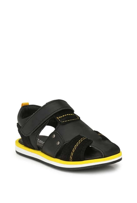 Black Toddler Kids Boys Velcro Strap Sandals