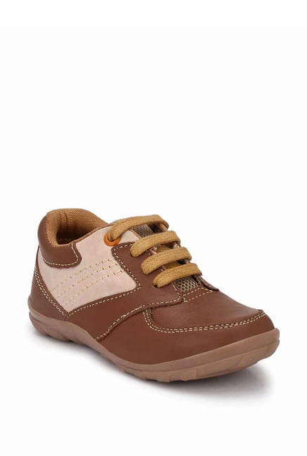 Tuskey Kids Tan Lace Up Sneakers