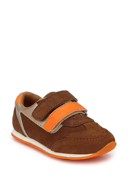 Tuskey Kids Tan Leather Sneakers