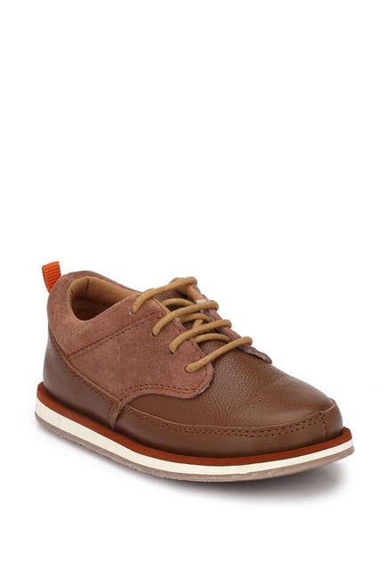 Tuskey Kids Tan Leather Sneakers