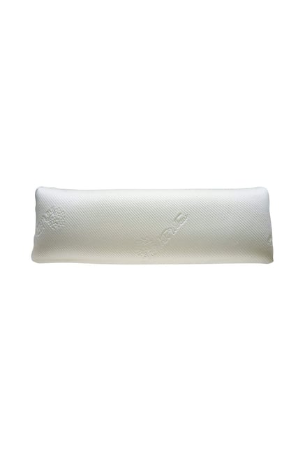 The White Willow White Stitched Memory Foam Cushion with Cover - Set of 1