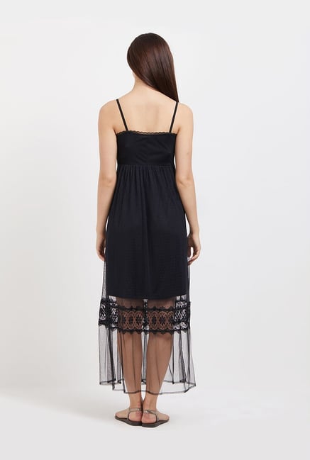 Buy 109 F Black Lace Maxi Dress for Women Online Tata CLiQ