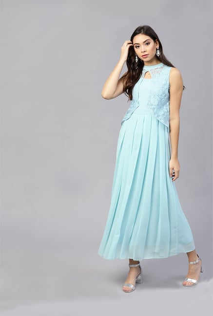 sky blue dress for ladies