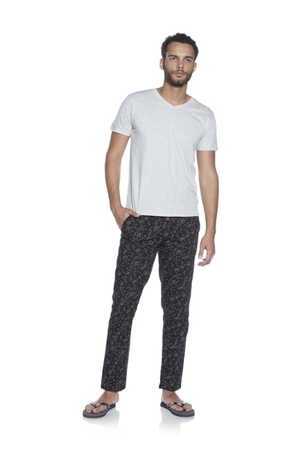 Buy Zudio Black Text Print Pyjamas for Men Online @ Tata CLiQ