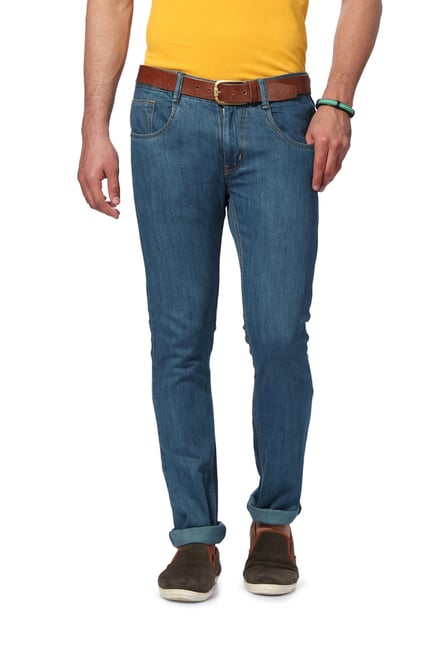 dark blue cotton jeans