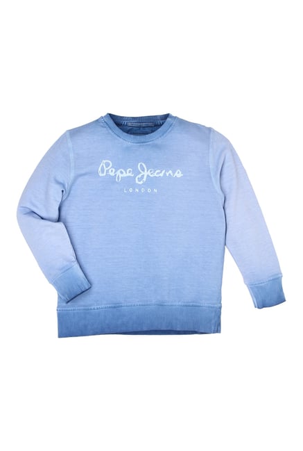 Pepe Jeans Kids Blue Printed Sweatshirt