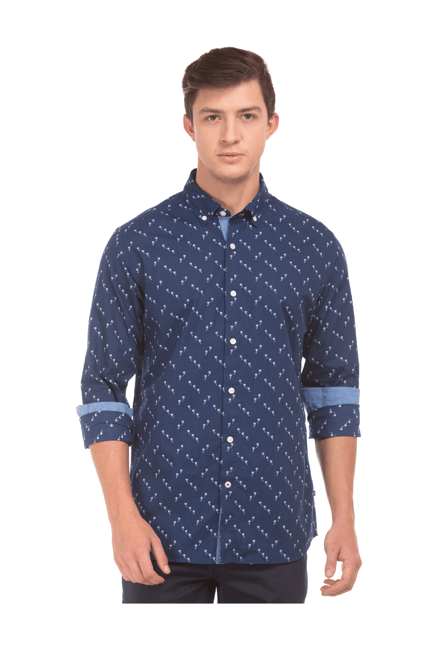 Buy Nautica Dark Blue Regular Fit Printed Shirt for Men Online @ Tata CLiQ Buy Nautica Dark Blue Regular Fit Printed Shirt for Men Online @ Tata CLiQ
