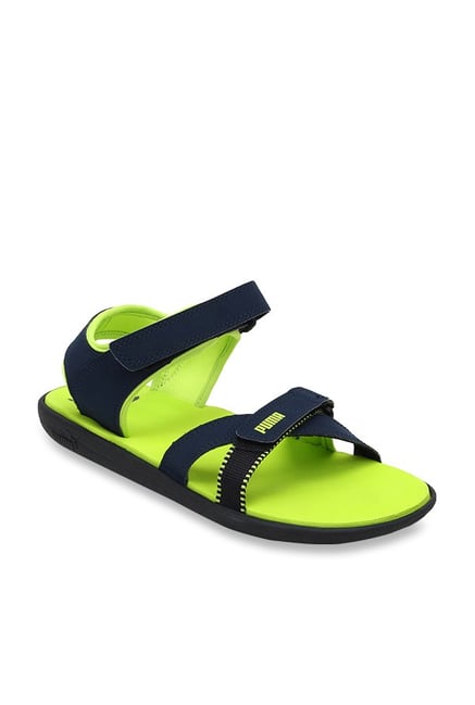 puma green floater sandals