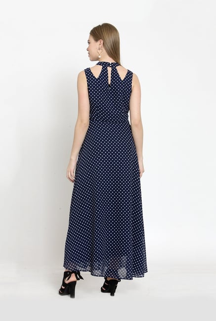 latin quarters dot print maxi dress