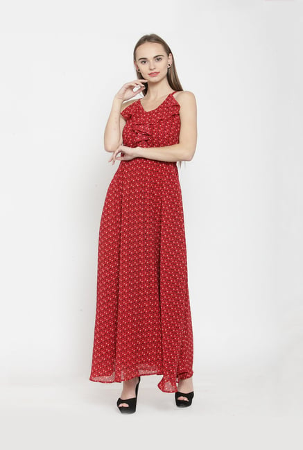 myntra red dress Buy Seoraa Women Off-Shoulder Georgette Maxi Dress - Dresses for Women  32323377