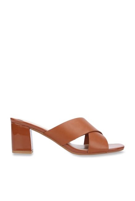 tan cross strap sandals