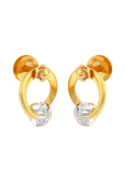Buy Joyalukkas Impress Collection 22k Yellow Gold Stud Earrings for Women -  at Best Price Best Indian Collection Saree - Gia Designer