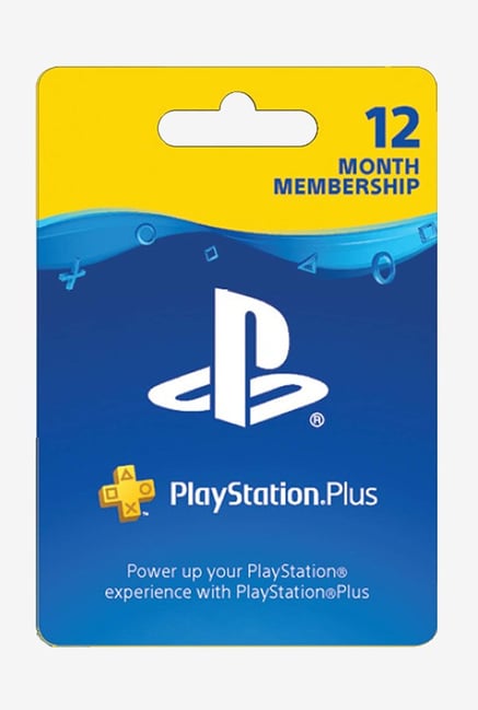 12 month playstation plus psn membership card
