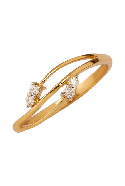 Buy Waman Hari Pethe Jewellers 18 kt Gold & Diamond Ring Online At Best ...