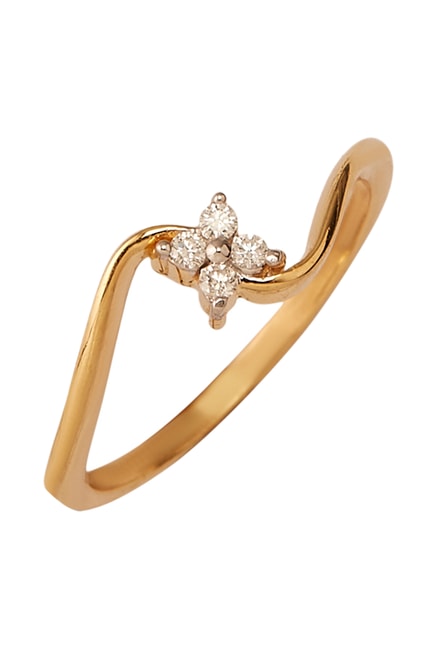 Buy Waman Hari Pethe Jewellers 18 kt Gold & Diamond Ring Online at Best ...