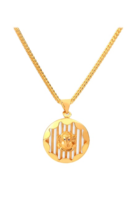 Om Design Tanishq Gold Pendant For Mens Buy Tanishq 22 Kt Gold