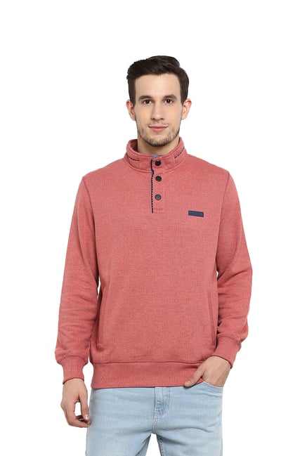 mock collar sweatshirt