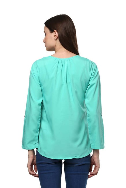 Buy Sea Green Tops for Women by Mayra Online