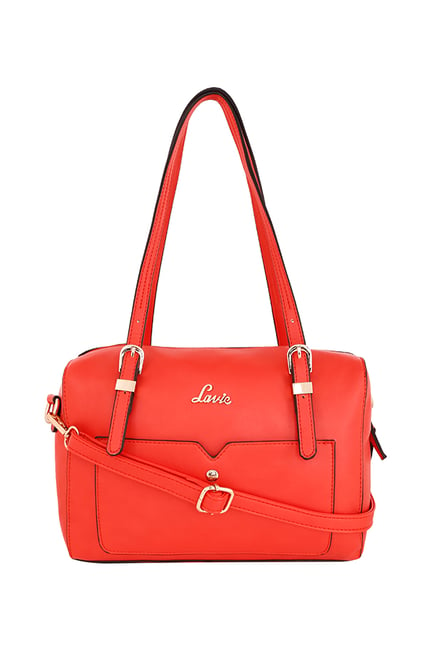 Lavie Cocaine Coral Red Solid Shoulder Bag