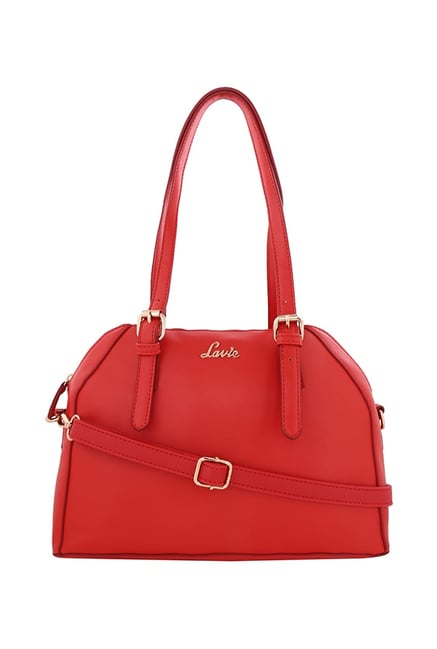 lavie red solid shoulder bag