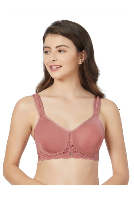 Buy Soie Pink Under Wired Non Padded T-Shirt Bra for Women Online