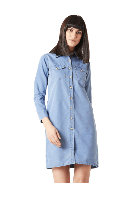 Miss Chase Blue Above Knee A-Line Dress-picture-31