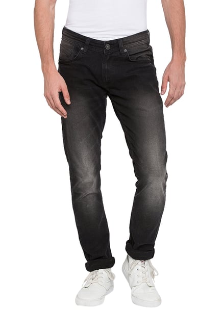 Buy Spykar Black Skinny Fit Low Rise Cotton Jeans for Men Online