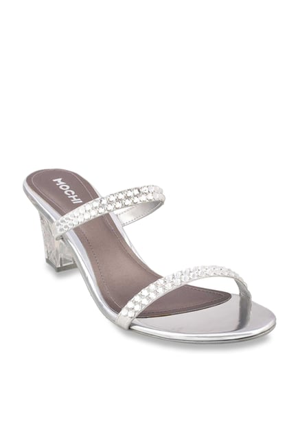 Mochi Silver Ethnic Sandals