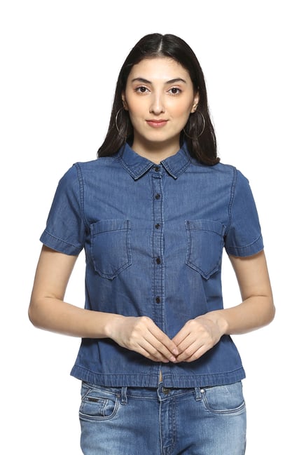 Ms Taken Blue Regular Fit Shirt