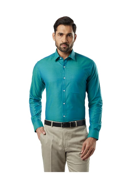 Raymond best sale green shirt